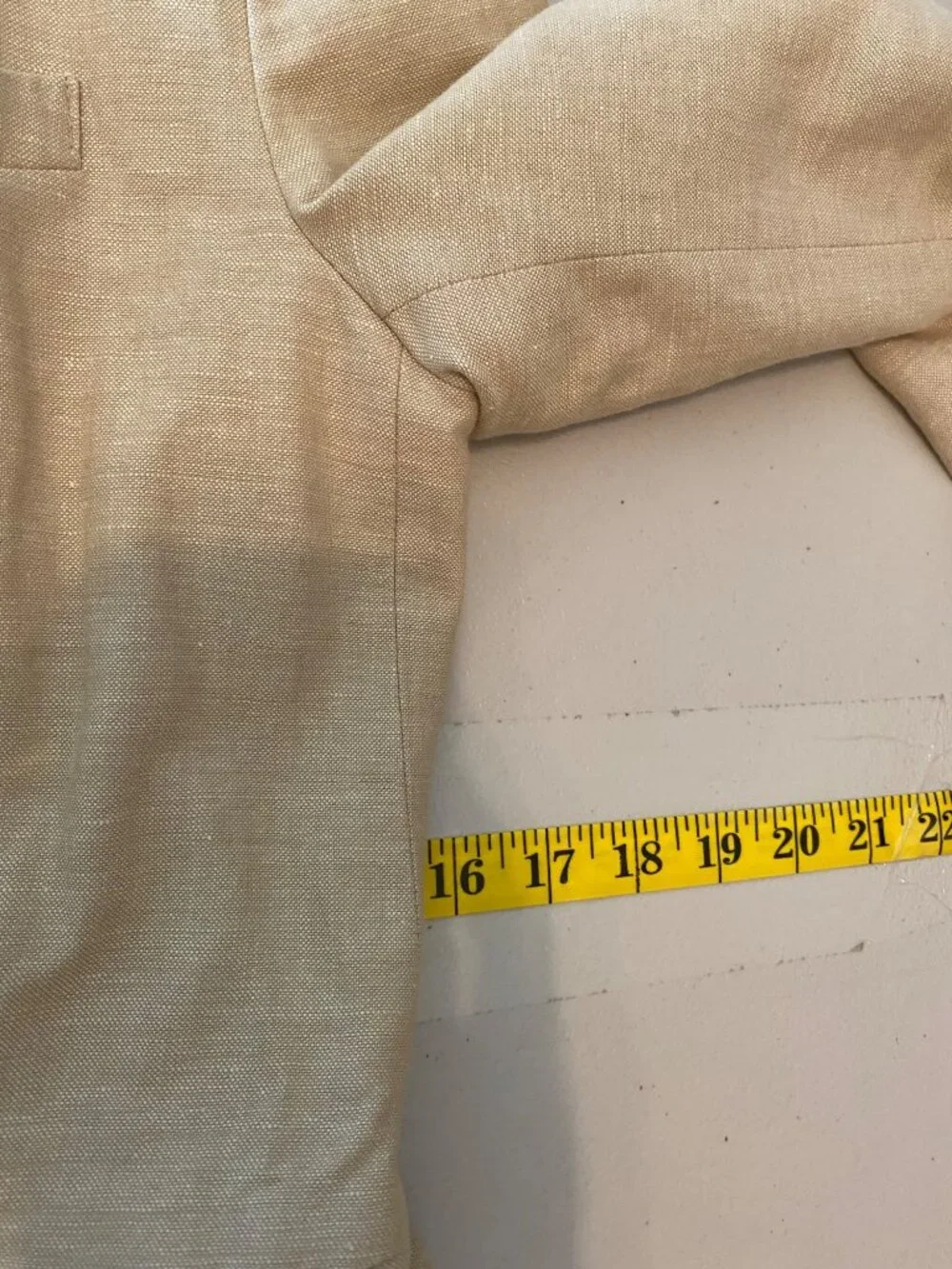 The Limited Beige Linen-Blend Blazer & Wide-Leg Pants Suit Set Small - Picture 10 of 16